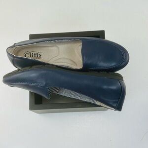 White Mountain Blue Loafers Classic Flats